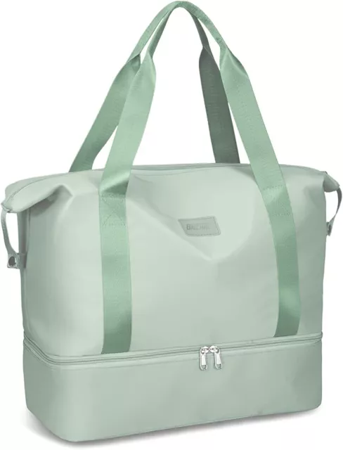 Women Tote Duffel Bag Folding Large 36L Gym Travel Waterproof Weekender Bag gn
