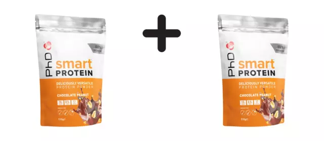 (1020 g, 45,08 EUR/1Kg) 2 x (PhD Smart Protein (510g) Chocolate Peanut Butter)