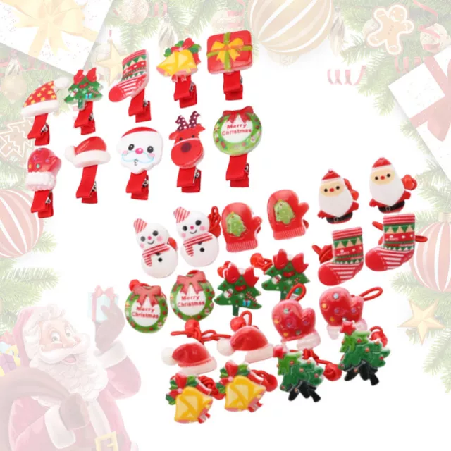 30x Weihnachtshaarclips Barrettes-Pferdeschwanzhalter