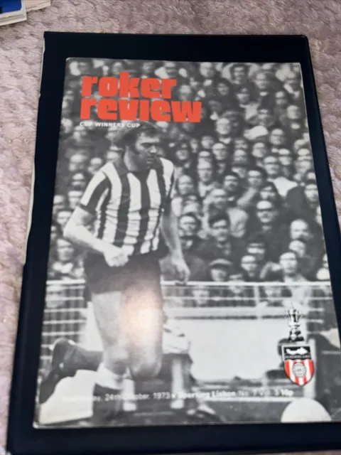 Sunderland V Sporting Lisbon Cup Winners Cup 24th Oct 1973