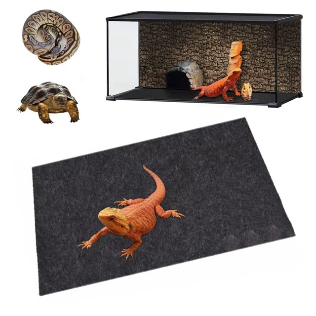 Reptile Carpet Terrarium Liner Substrate Mat Non-Adhesive ReptileCage Mat S/M/L♪