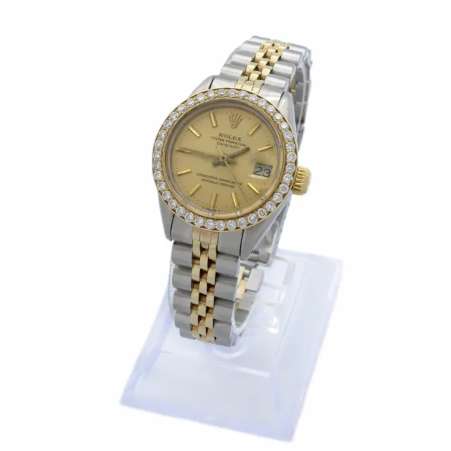 Ladies Rolex Oyster Perpetual Datejust Diamond Bezel Ref 6917 26Mm W32542-1