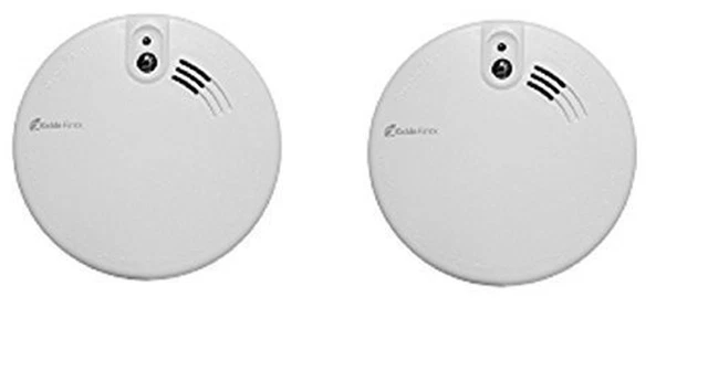 2 x Kidde Firex KF2 4973 Mains Powered Optical Smoke Alarm