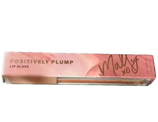 Mally Positively Plump Lip Gloss PEACH PARFAIT  Shimmer, Full Size ~ New in Box