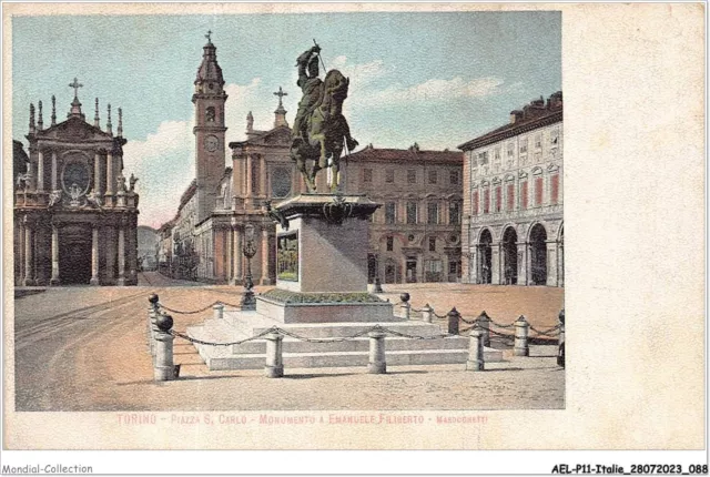 AELP11-ITALIE-0932 - TORINO - piazza s carlo - monumento a emanuele filiberto