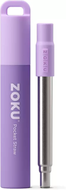 ZOKU Pocket Straw wiederverwendbar Trinkhalm Tragbar NEU OVP