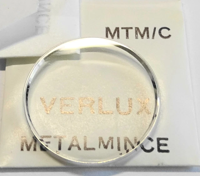 Verre De Montre Diamètre 30.6 Mm - Bague Chromée - Dessus Plat - Verlux