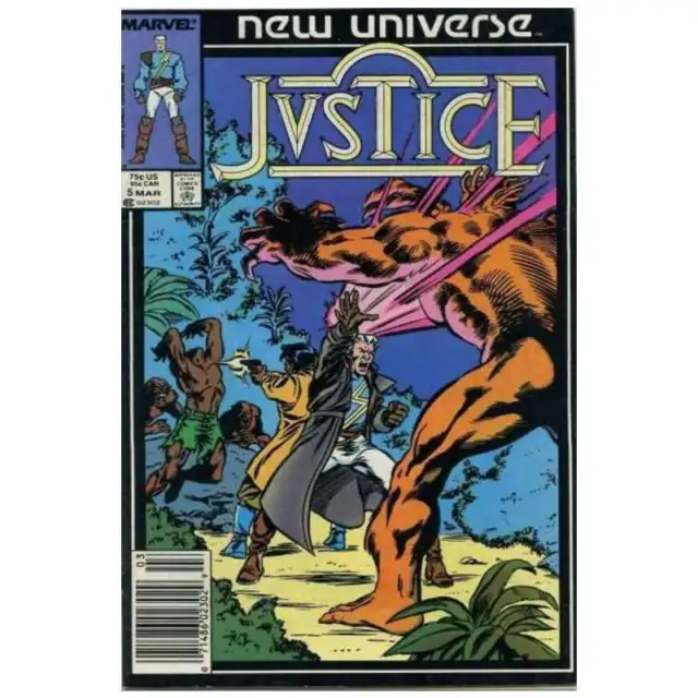 Justice (1986 series) #5 Newsstand in Very Fine + condition. Marvel comics [i&