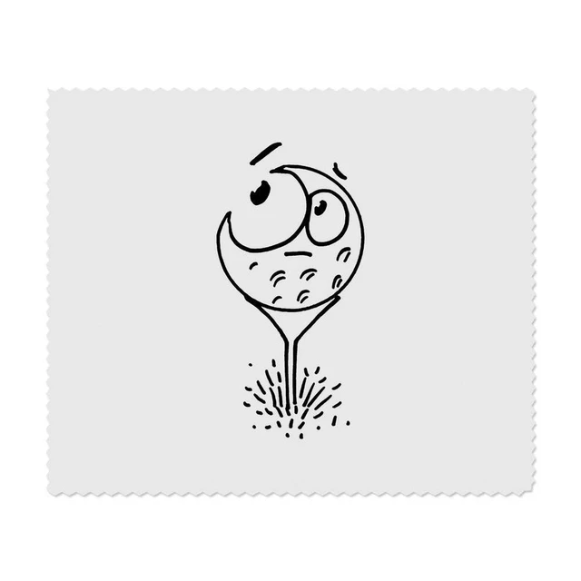 2 x 'Balle de golf nerveuse' Chiffons de nettoyage pour lentilles (LC00008669)