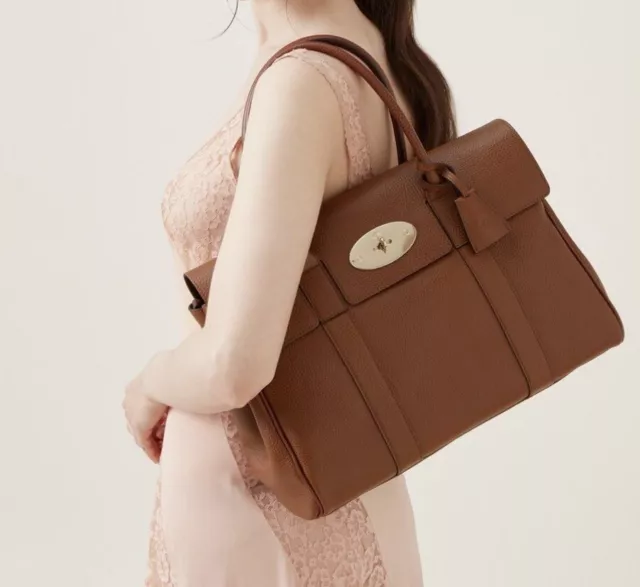 Mulberry Bayswater Oak Natural Grain Leather bag