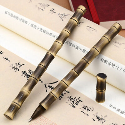 Solid Brass Tactical Pen Bamboo Ballpoint Pen Outdoor self defense EDC Tool