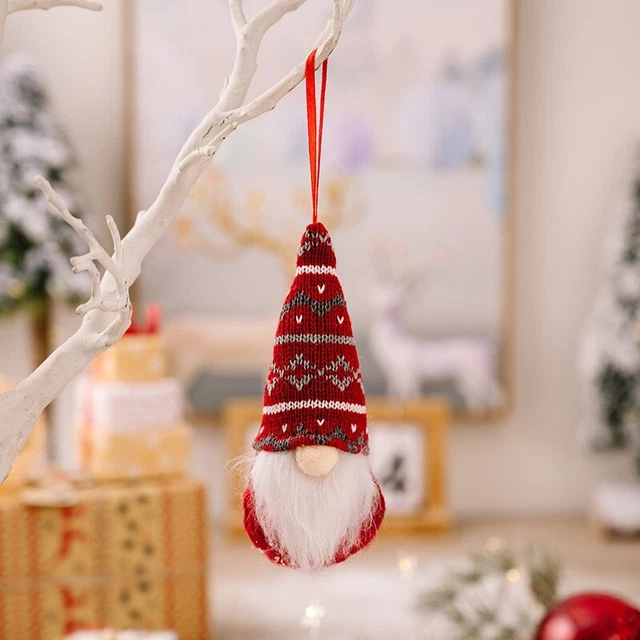 2023 Christmas Decor Dolls Snowman Santa Claus Xmas Hanging Table Ornament 3