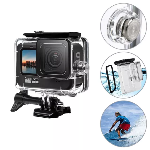 For GoPro Hero 9 10 11 Waterproof Case Protective Housing Diving Underwater Set