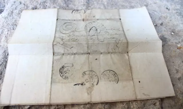 Carta Marca Postal Manuscrito De Juvinas 07 El 9 11 1849A Castillon Ant