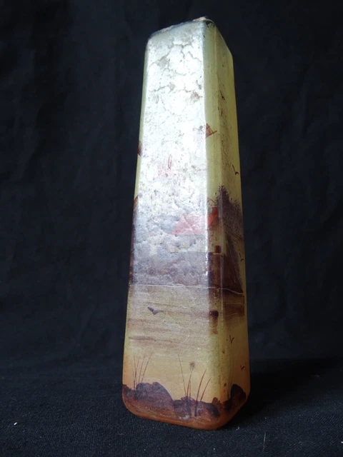 Vase en verre epais, vert émeraude