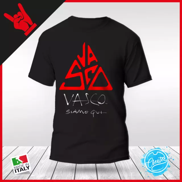 T-shirt maglia idea regalo Vasco Rossi Blasco Rock Band musica Vasco noi siamo