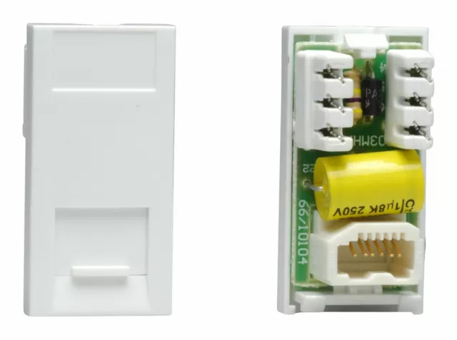 Varilight Z2GTMW DataGrid White Telephone Master Socket (1 DataGrid Space)