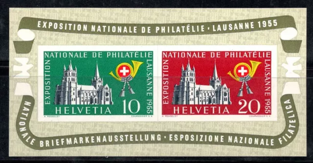 Schweiz 1955 Mi. Bl. 15 Block 100% Postfrisch Briefmarkenausstellung, Lausanne