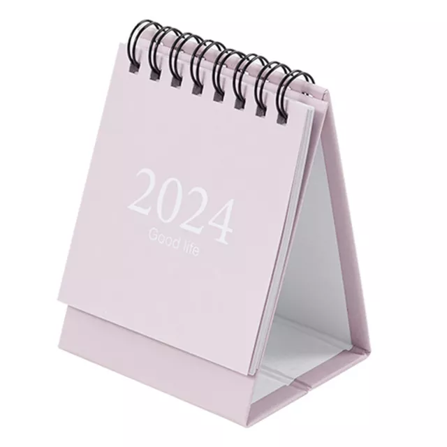 Time Management Tool Birthday Gift Calendar 2024 Mini Desk with Spiral Coil