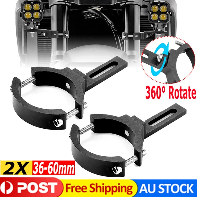 2X 22-31mm Motorcycle Fork Mount Bracket Holder Clamp Spot Fog Light Headlight - Foto 5