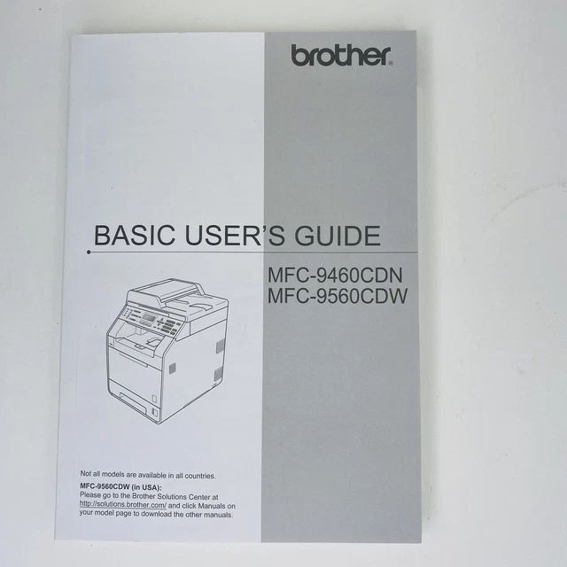 Brother Printer Basic Users Guide, MFC-J460CDW MFC-9560CDW