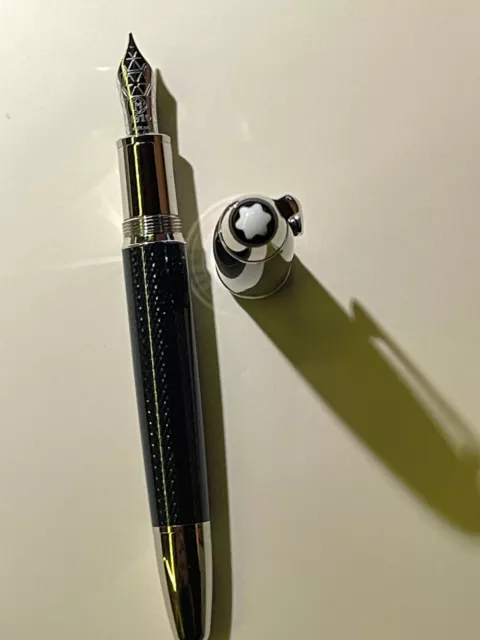 MONTBLANC Meisterstück Solitaire Blue Hour LeGrand Stylo Plume F + encre 3