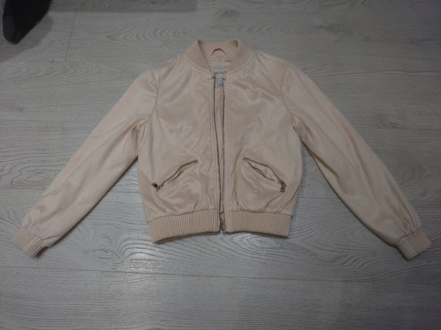 River Island Girls Pink Bomber Jacket Age 7-8