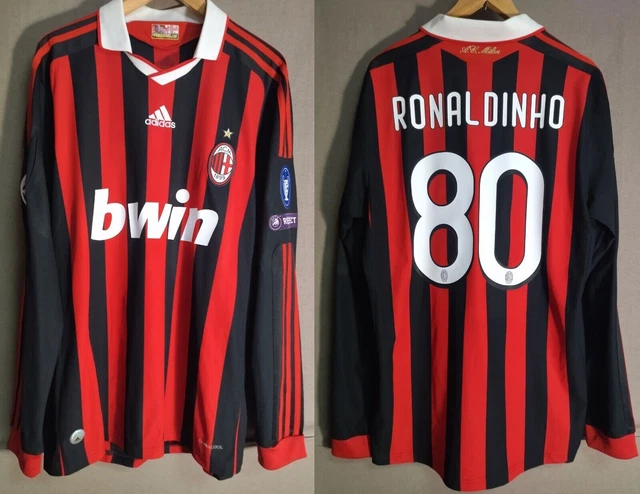 Maillot De Football AC Milan Ronaldinho 2009-2010 Domicile - Taille XL - Occasion (Nike)