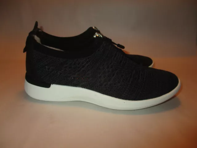 LifeStride Velocity 2.0 Achieve Womens 6M Black Knit Cushioned Zip Sneakers NEW!