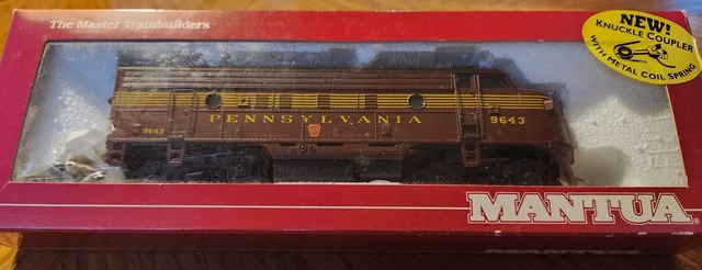MANTUA F-7A DIESEL Pennsylvania Loco with New Knuckle Coupler New In ...
