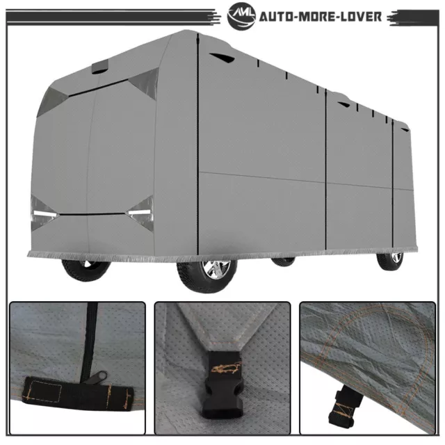 30'-33' RV Cover Storage For Class A Motorhome Trailer Camper Anti-UV Waterproof