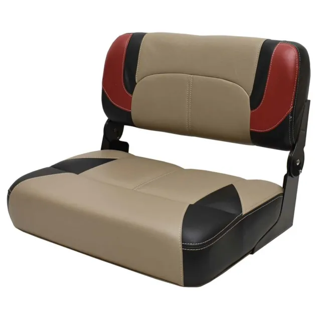 Wise Boat Folding Bench Seat 8WD1300-857 | Mushroom Black Red