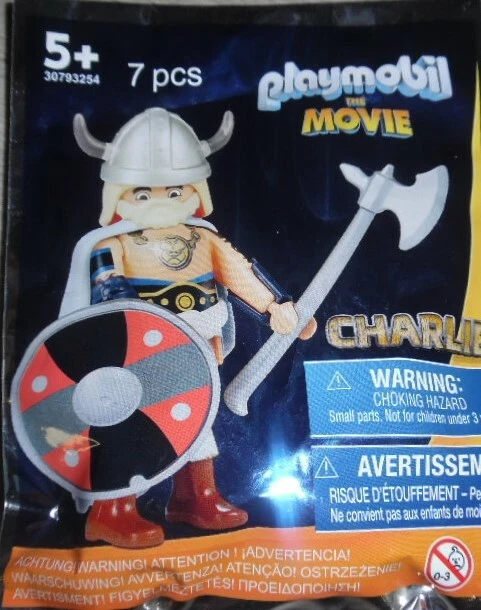 PLAYMOBIL THE MOVIE Wikinger Charlie mit Schild & Axt neu & im Polybag ...