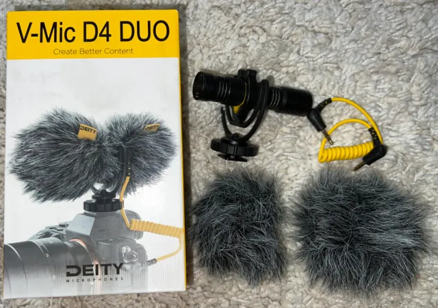 Deity V-Mic D4 Duo Microphone Portable Interview Mic for Smartphones Camera DSLR