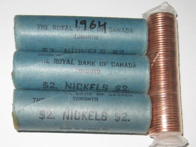 1 Nickel from Original 1964 5 Cent Roll--Free 2012 Penny From Roll Both MS Coins