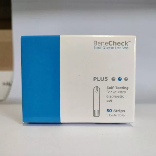 BENECHECK GLUCOSE Blood Test Strips - 1 Box @50pcs (EXP 08/2024)