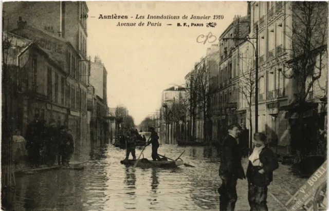 CPA ASNIERES - Les Flundations de Janvier 1910 - Avenue de PARIS (581448)