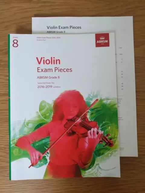 ABRSM Violin Exam Pieces Grade 8 Music Book Score & Part 2016-2019