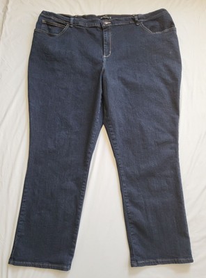 Lee Relaxed Fit Womens Jeans Plus Size 26W Denim Pants 47" Waist Stretch