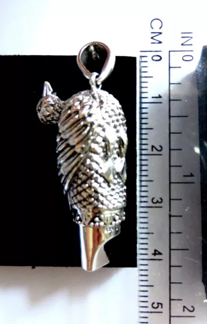 Fine Sterling Silver Duck Bird figure Whistle Pendant Collectable Xmas Gift