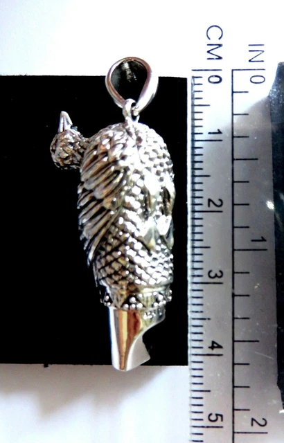 Sterling Silver Duck Bird figure Whistle Pendant Charm Collectable Curio