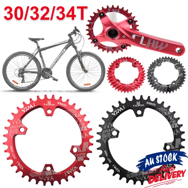 30T/32T/34T 104BCD Bike MTB Chainring Narrow Single Chain Ring Road Wide