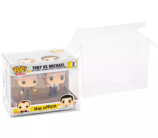 Paquete de 2 fundas protectoras pop para Funko 2 cajas para figuras de vinilo de 0,50 mm de espesor