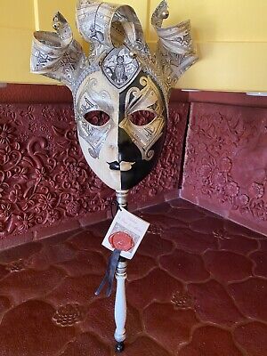 Venetian Mask Made in Venice by Ermee Ferrari, Unique Piece