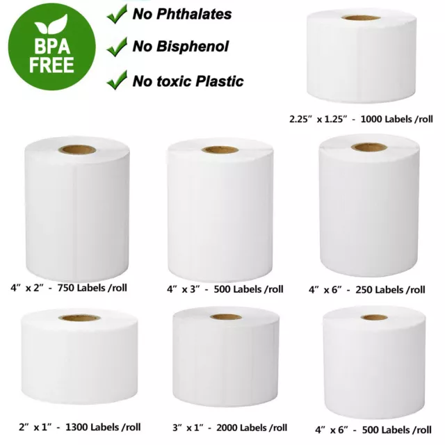 4 x 6 Thermal Shipping Paper Roll of 500 Labels Self-adhesive Mailing for  Rollo