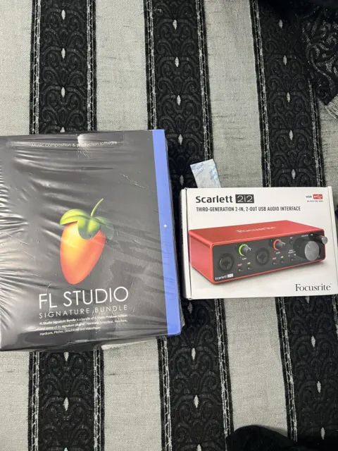 Image Line FL Studio 20 Signature Bundle Brand New sealed With Scarlet 2i2 3rd G