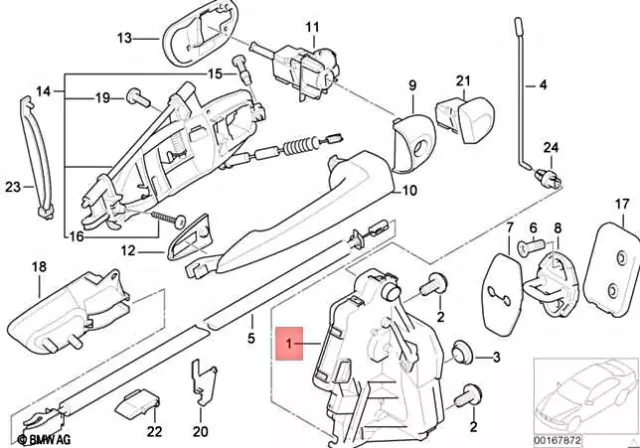Genuine BMW E46 Cabrio Coupe Door Lock Actuator Motor Left OEM 51217011247 Genuine BMW E46 Cabrio Coupe Door Lock Actuator Motor Left OEM 51217011247