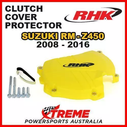 RHK MX FACTORY YELLOW CLUTCH COVER PROTECTOR GUARD For Suzuki RMZ450 RMZ 2008-20