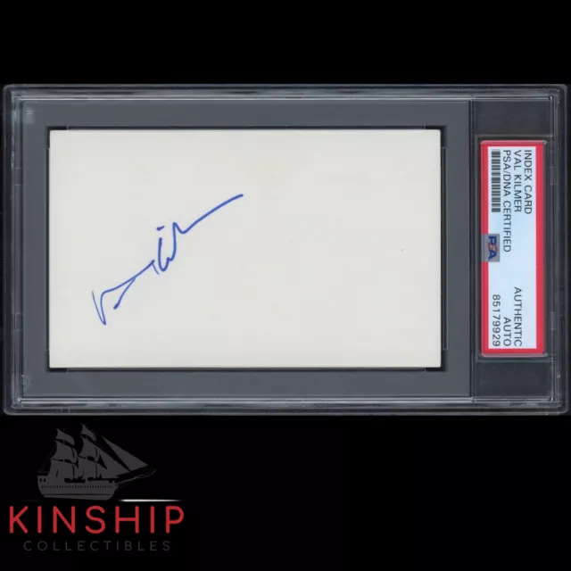 Val Kilmer signed 3x5 Index Card PSA DNA Slab Batman Actor Tombstone Auto C2845