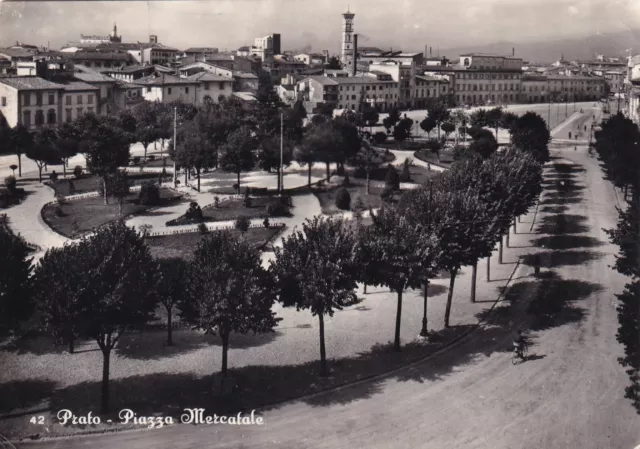 14516-Toscana, Prato Piazza Mercatale Con Viale Alberato, Ed. G. Mongai, 1952